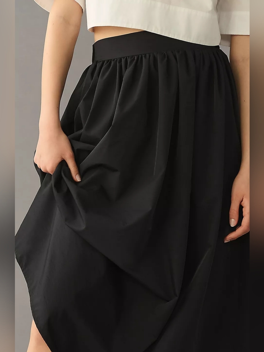 💘 Mare Mare x Anthropologie A-Line Skirt in Black NWOT - Picture 2 of 9